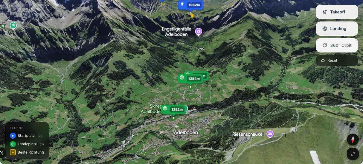 3D terrain map preview