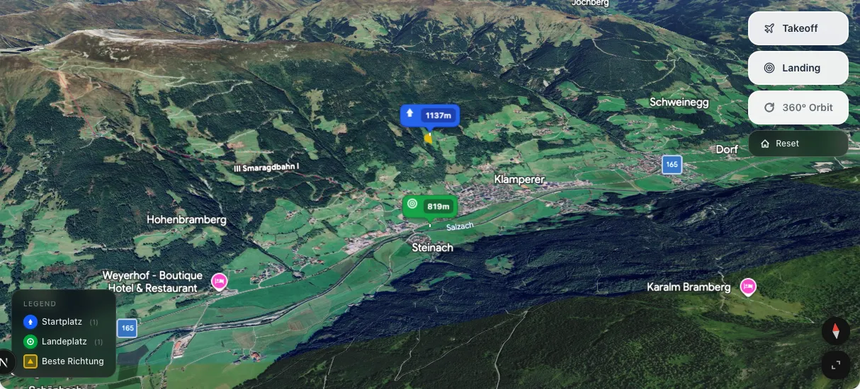 3D terrain map preview