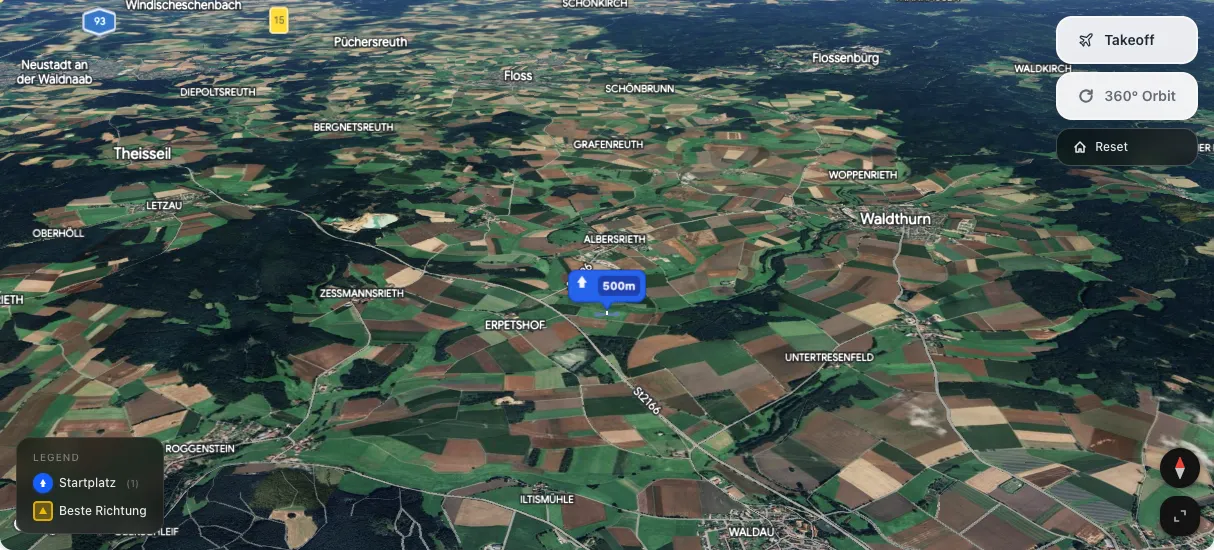 3D terrain map preview