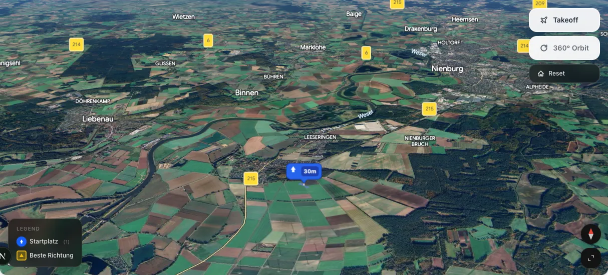 3D terrain map preview