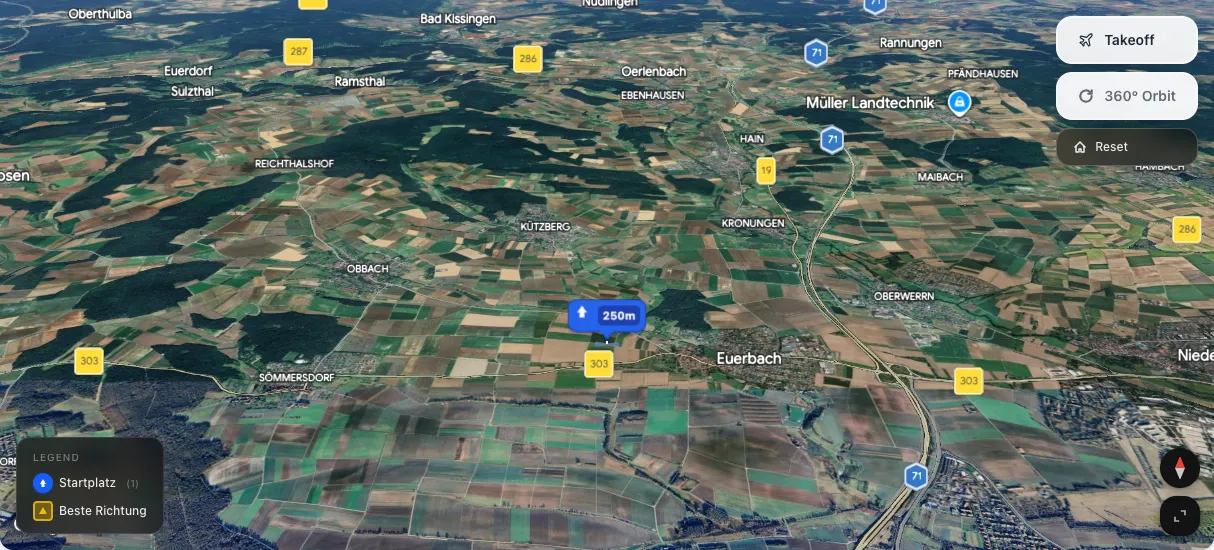 3D terrain map preview