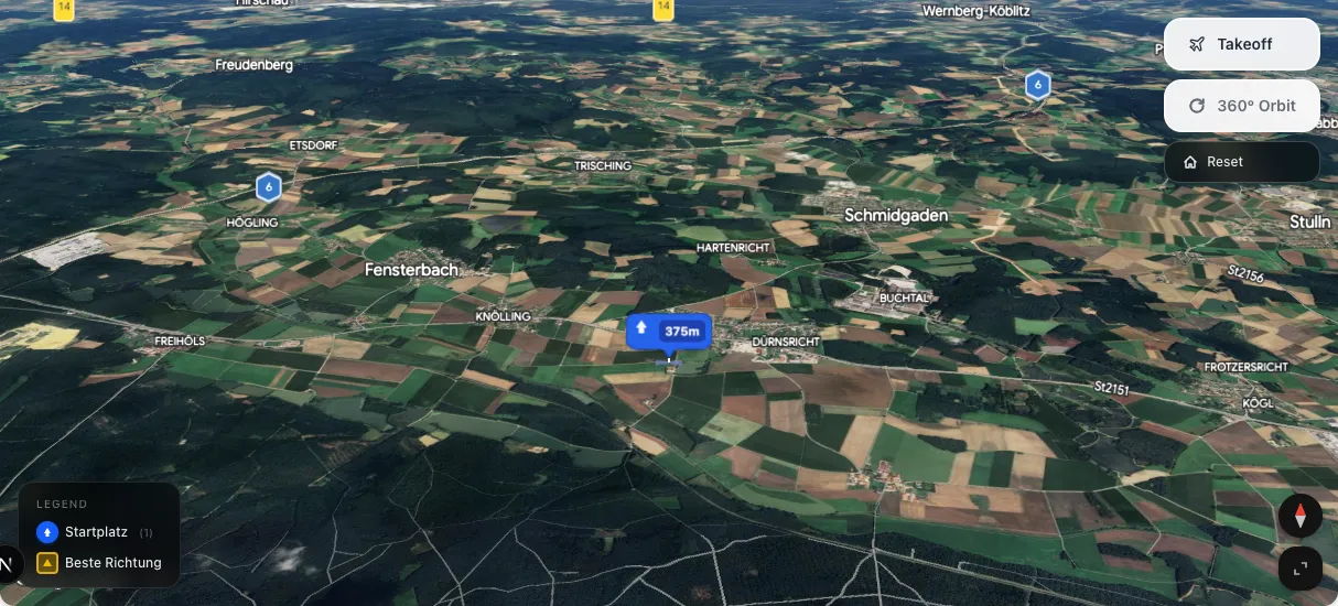 3D terrain map preview