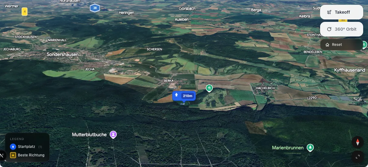 3D terrain map preview