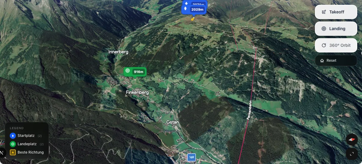 3D terrain map preview