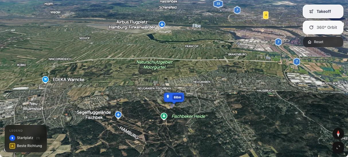 3D terrain map preview