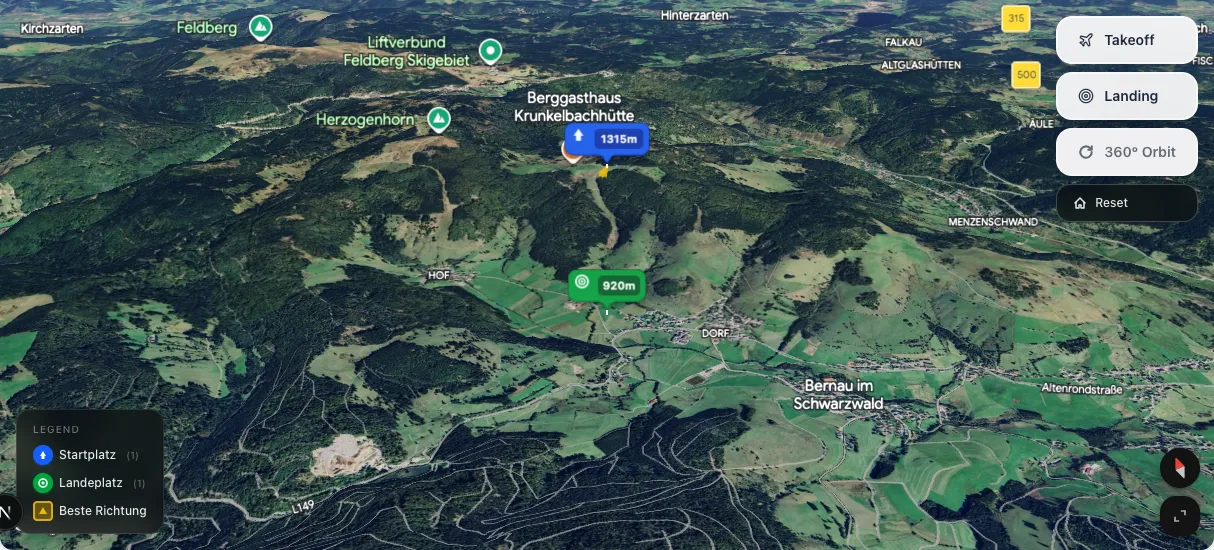 3D terrain map preview