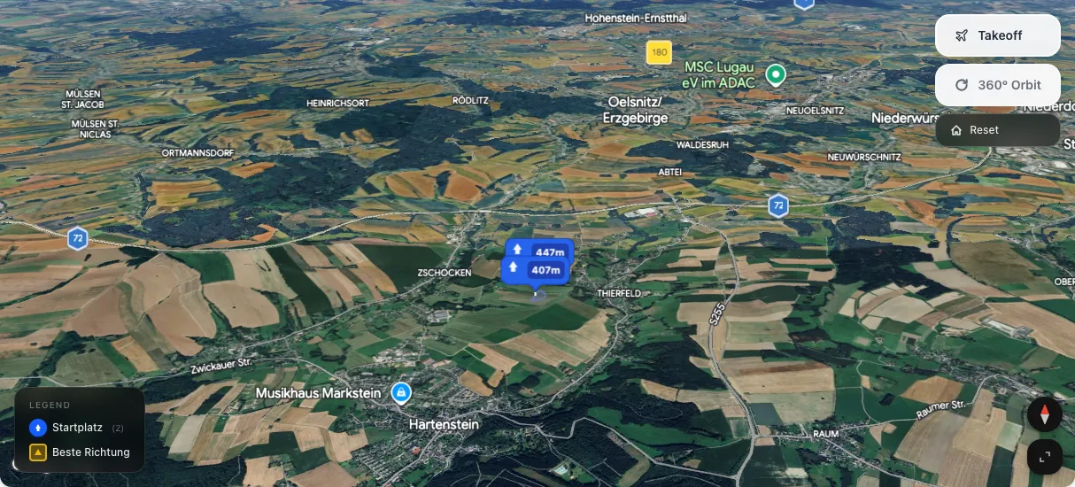 3D terrain map preview