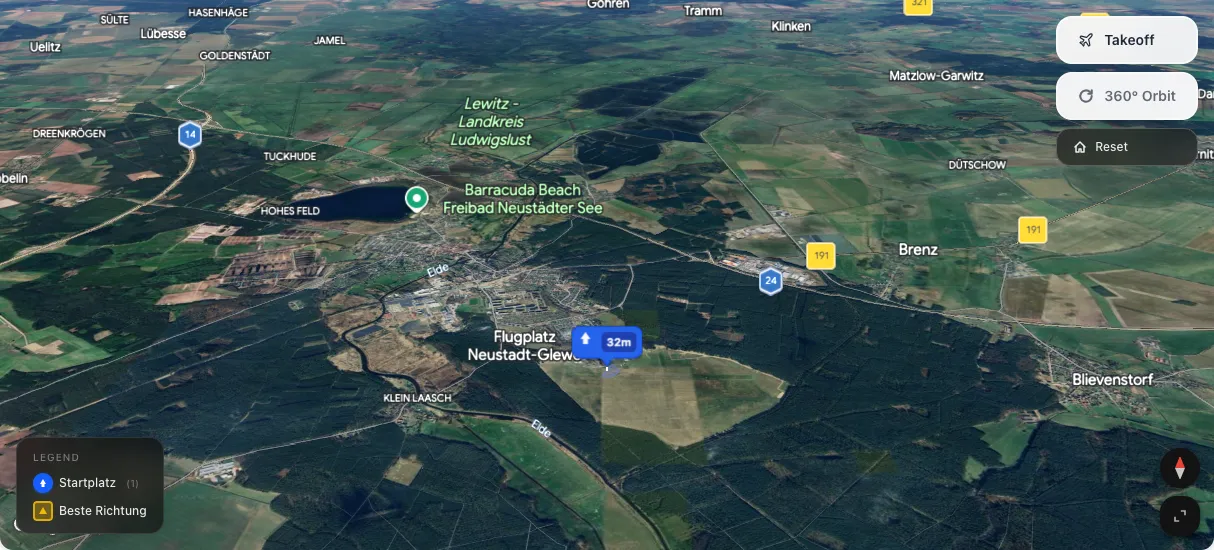 3D terrain map preview