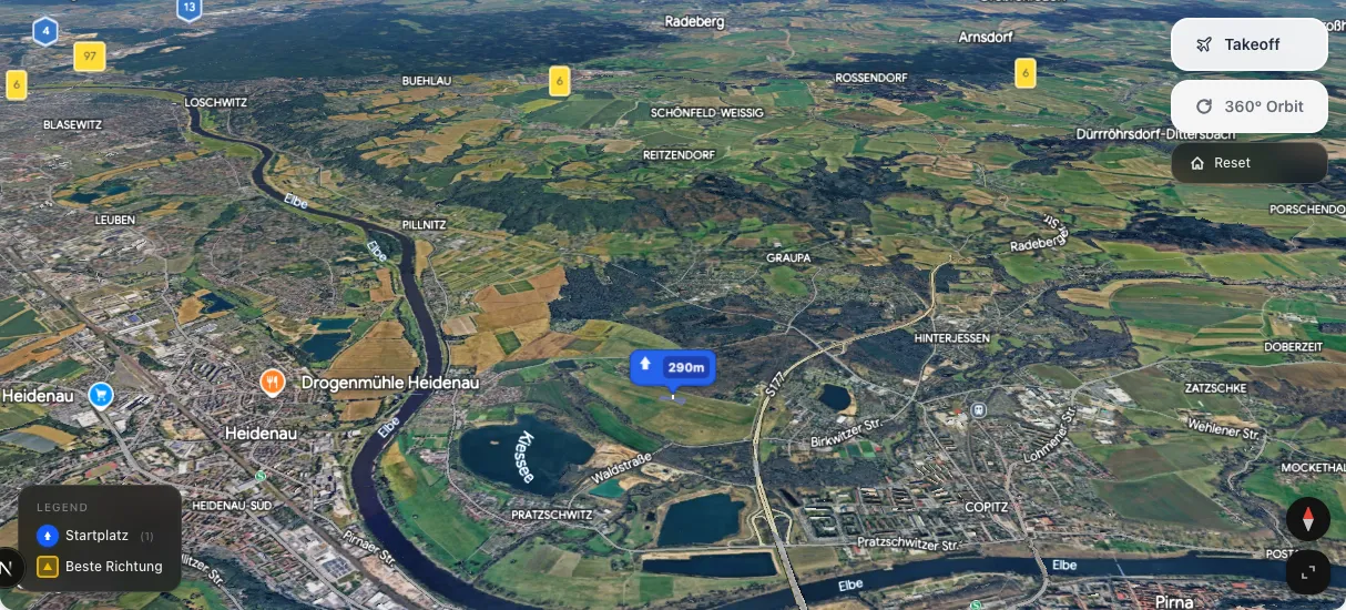 3D terrain map preview