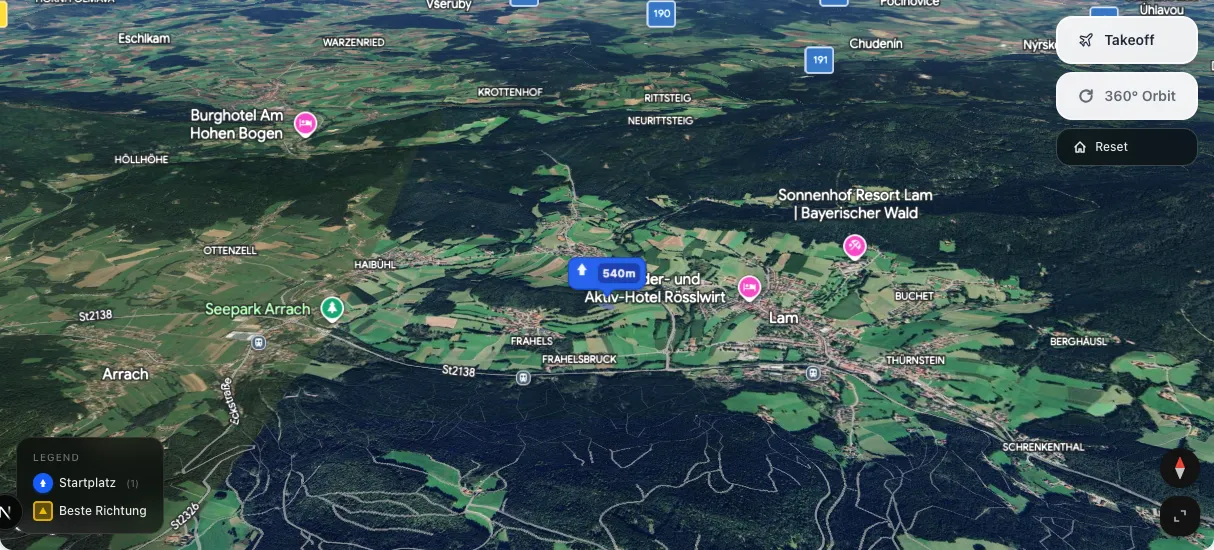 3D terrain map preview