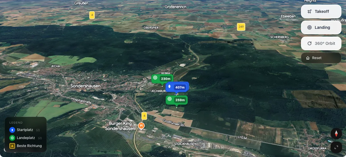 3D terrain map preview