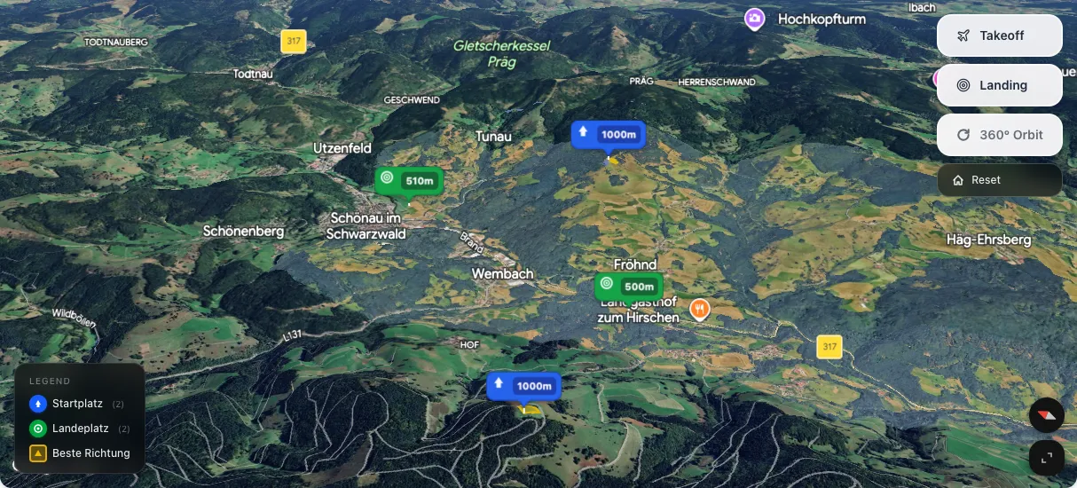 3D terrain map preview