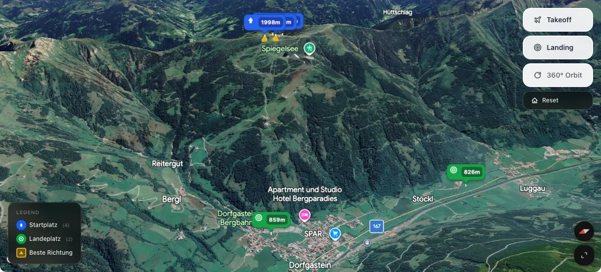 3D terrain map preview