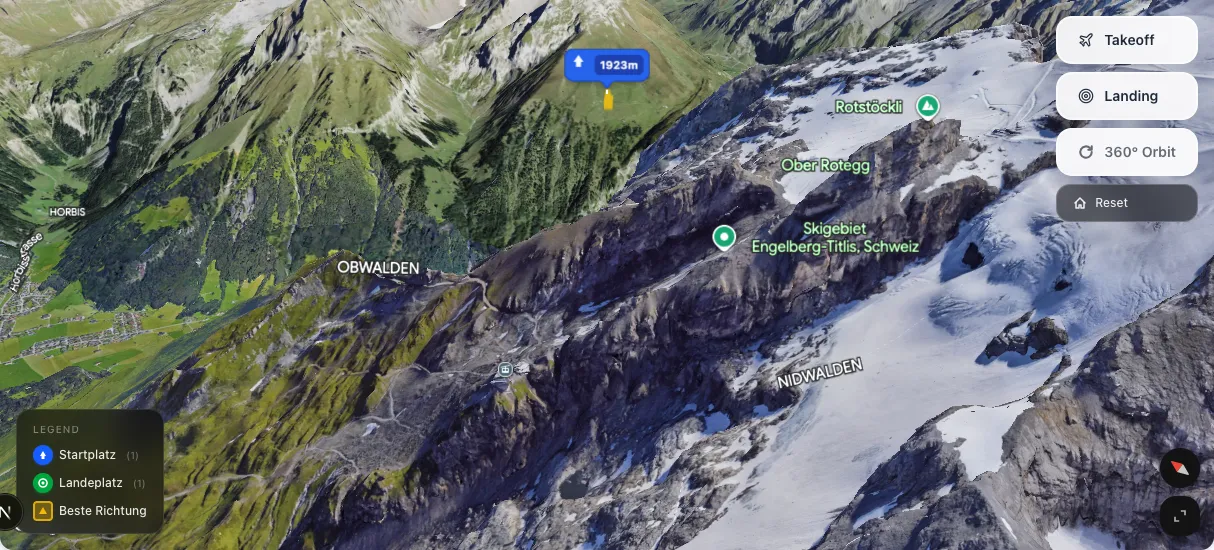 3D terrain map preview
