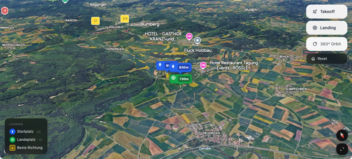 3D terrain map preview