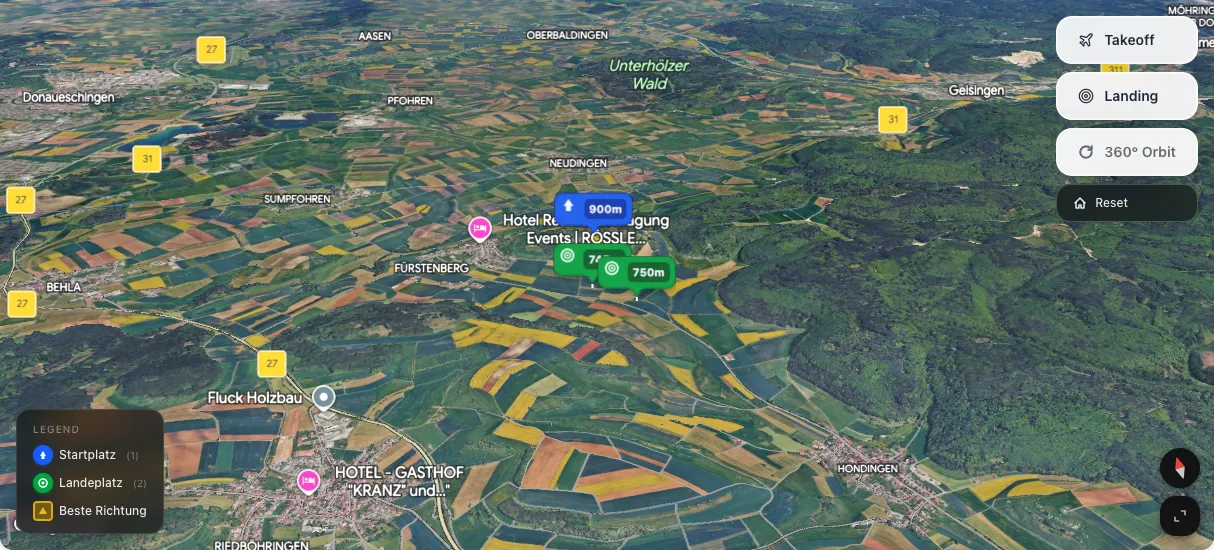 3D terrain map preview