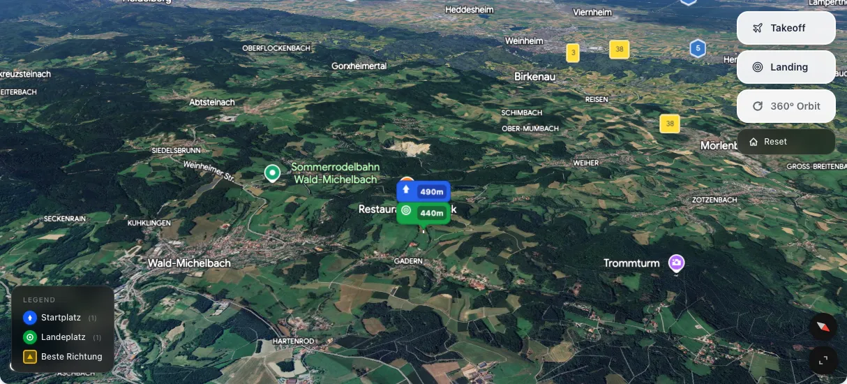 3D terrain map preview