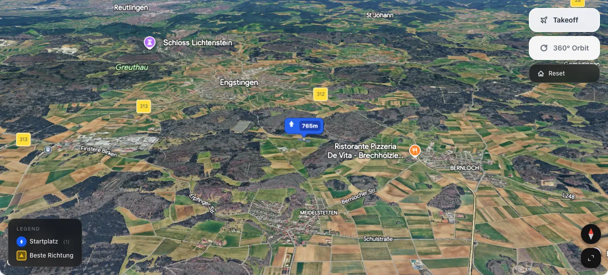 3D terrain map preview