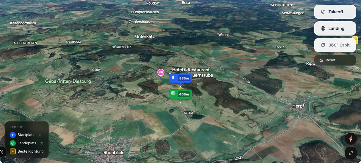 3D terrain map preview