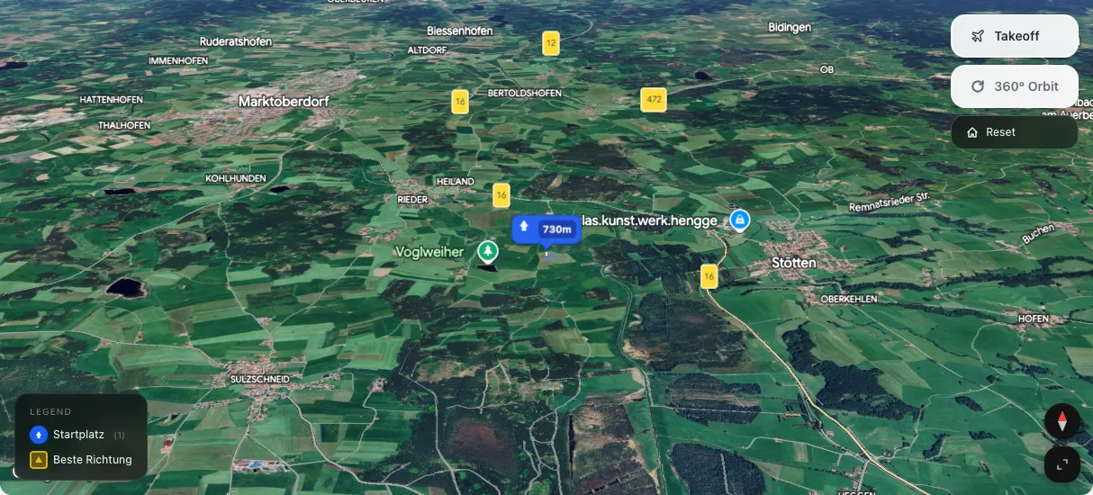 3D terrain map preview