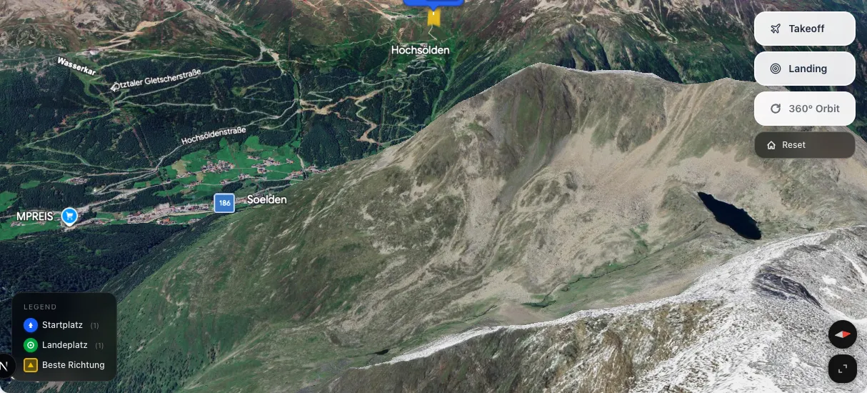 3D terrain map preview