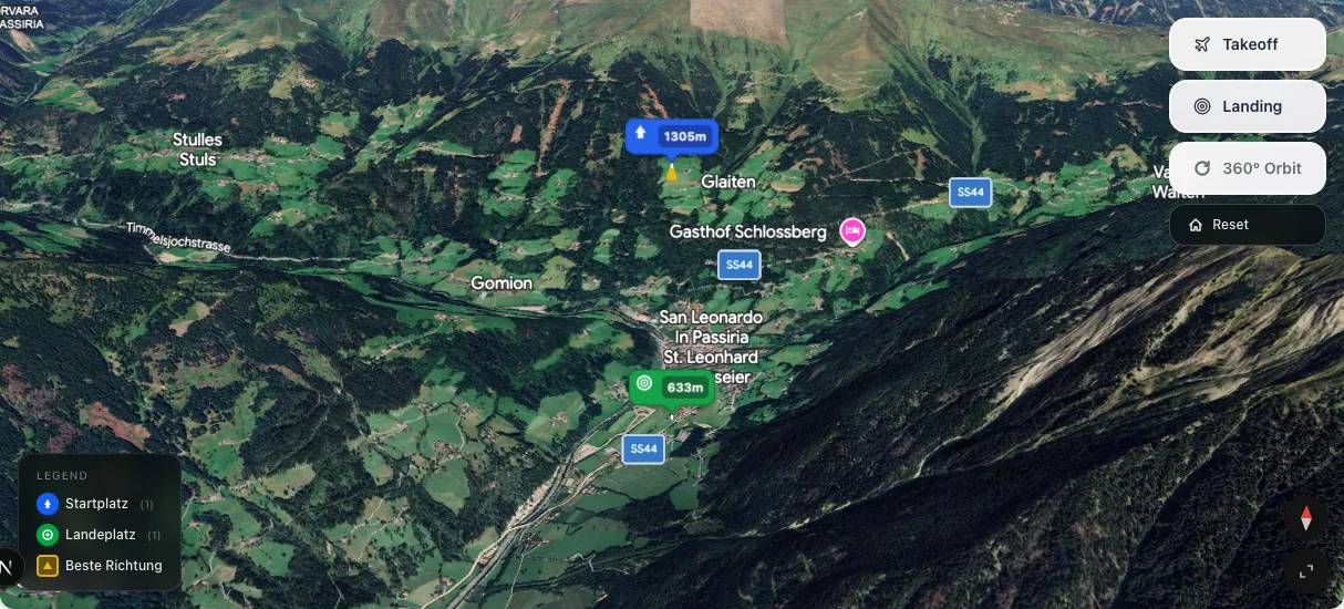 3D terrain map preview