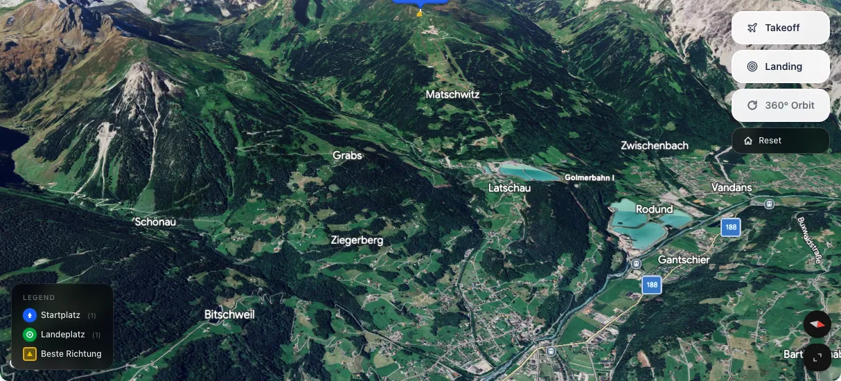 3D terrain map preview