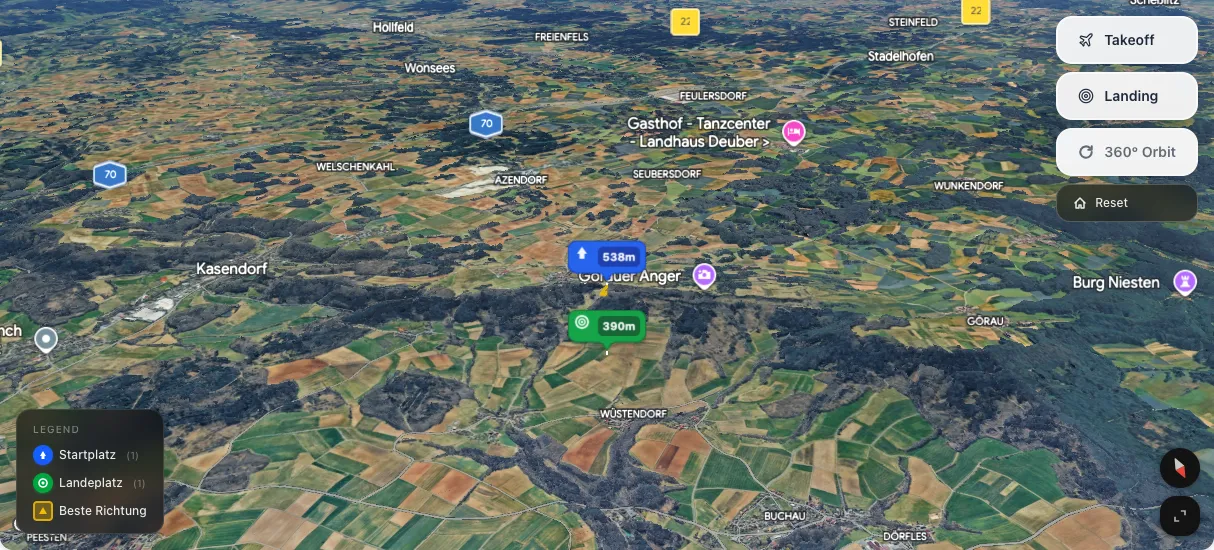 3D terrain map preview