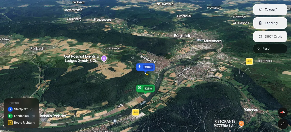 3D terrain map preview