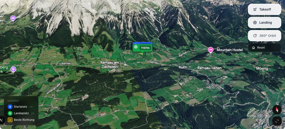 3D terrain map preview