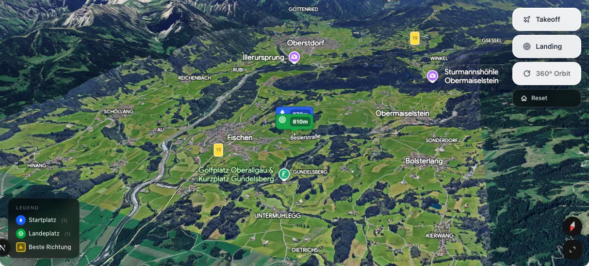 3D terrain map preview