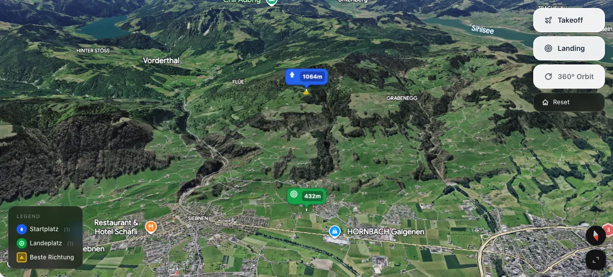 3D terrain map preview