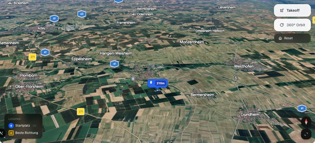 3D terrain map preview