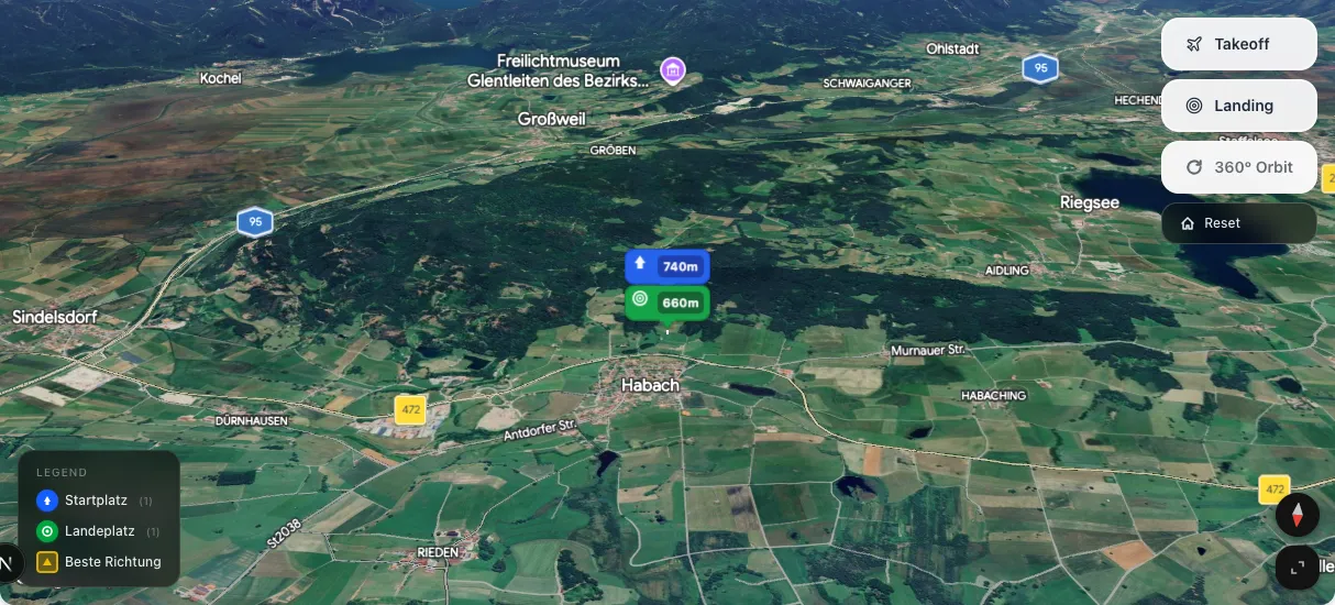 3D terrain map preview