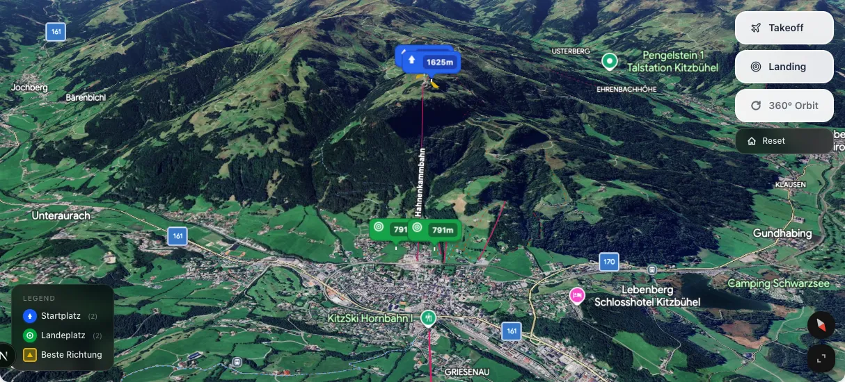 3D terrain map preview
