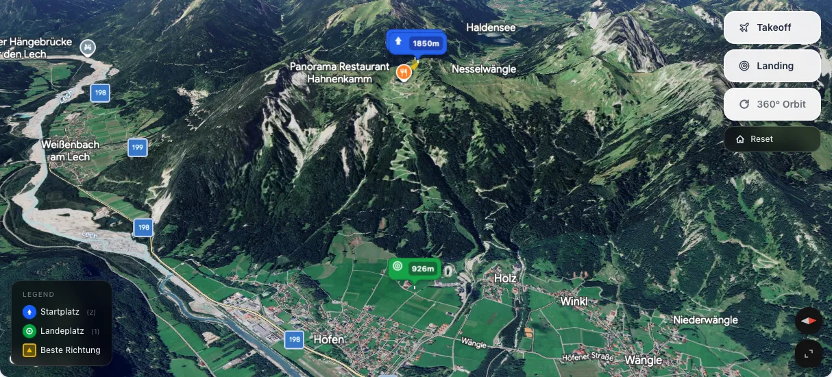 3D terrain map preview