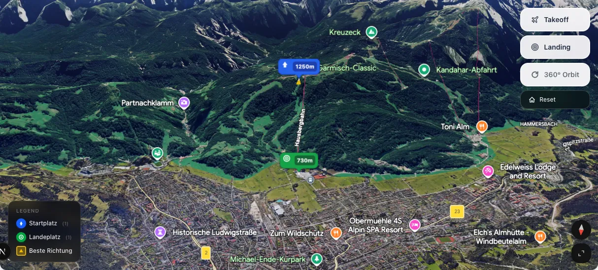 3D terrain map preview