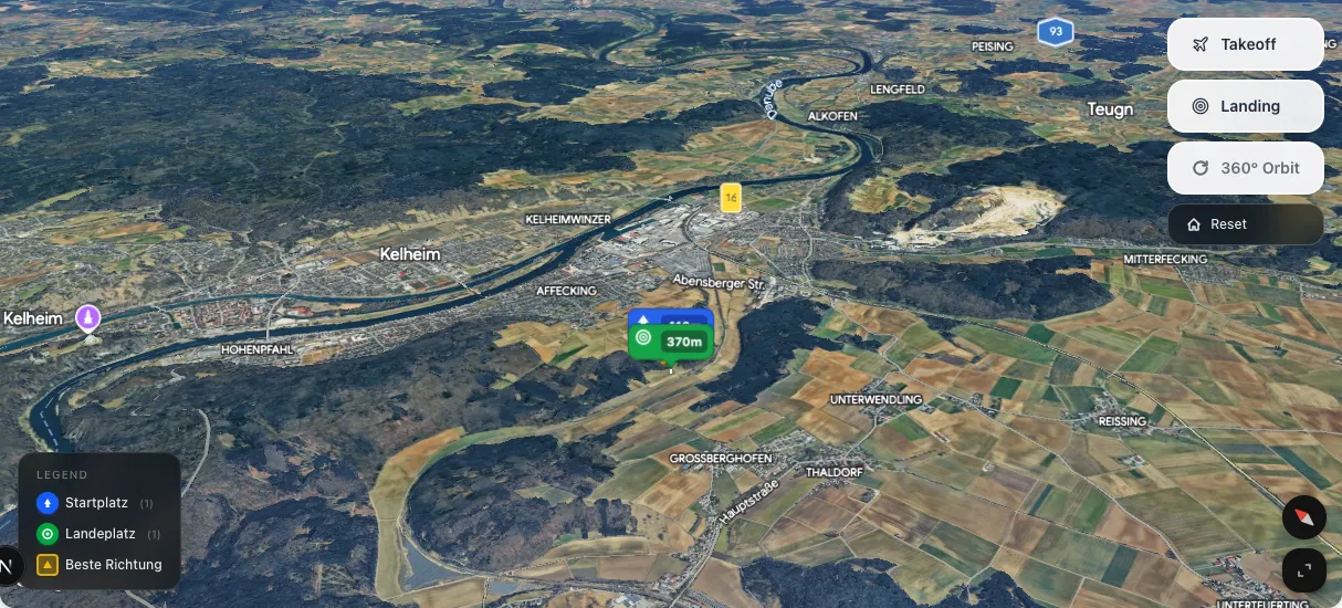 3D terrain map preview