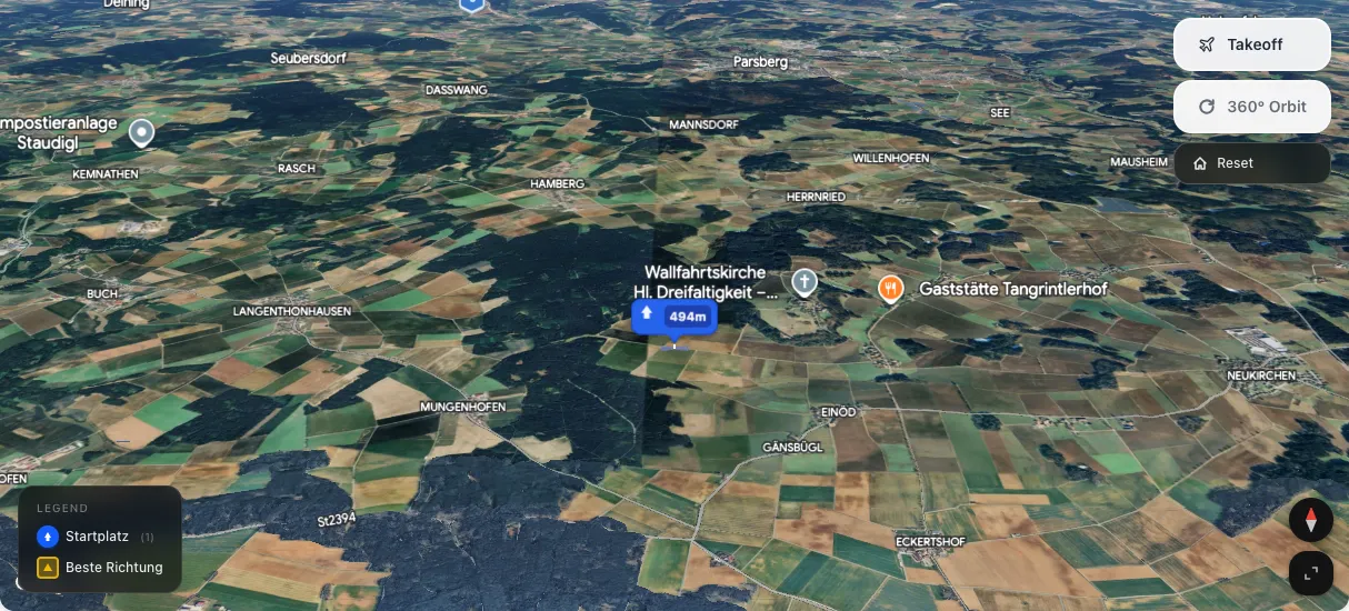 3D terrain map preview