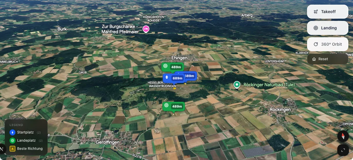 3D terrain map preview