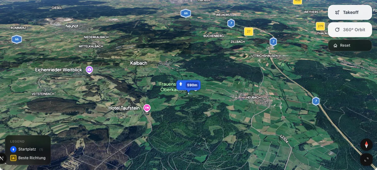 3D terrain map preview