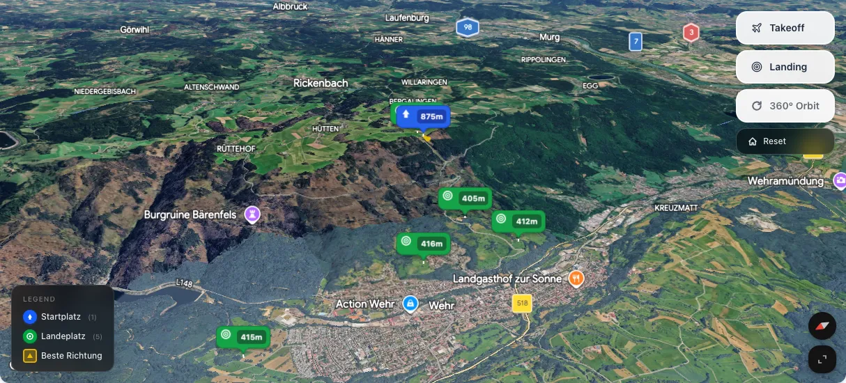 3D terrain map preview