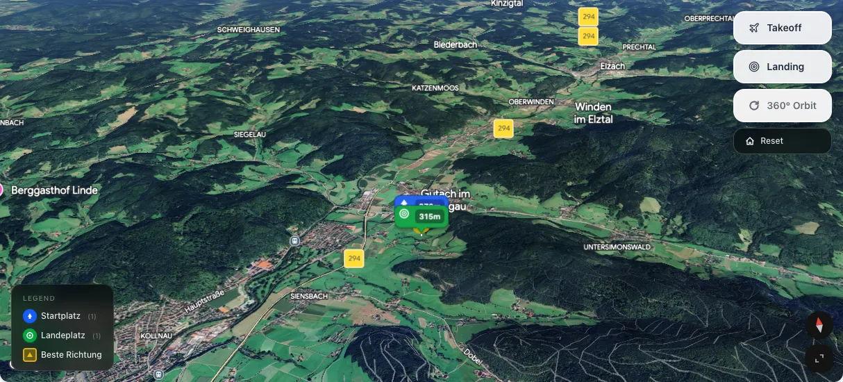 3D terrain map preview