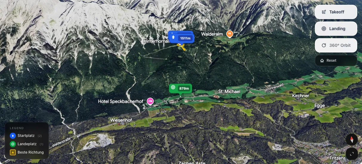 3D terrain map preview