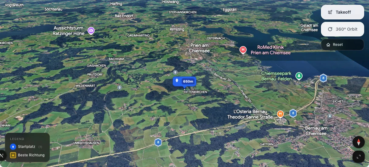 3D terrain map preview