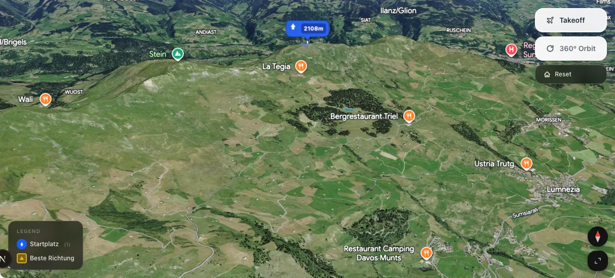 3D terrain map preview