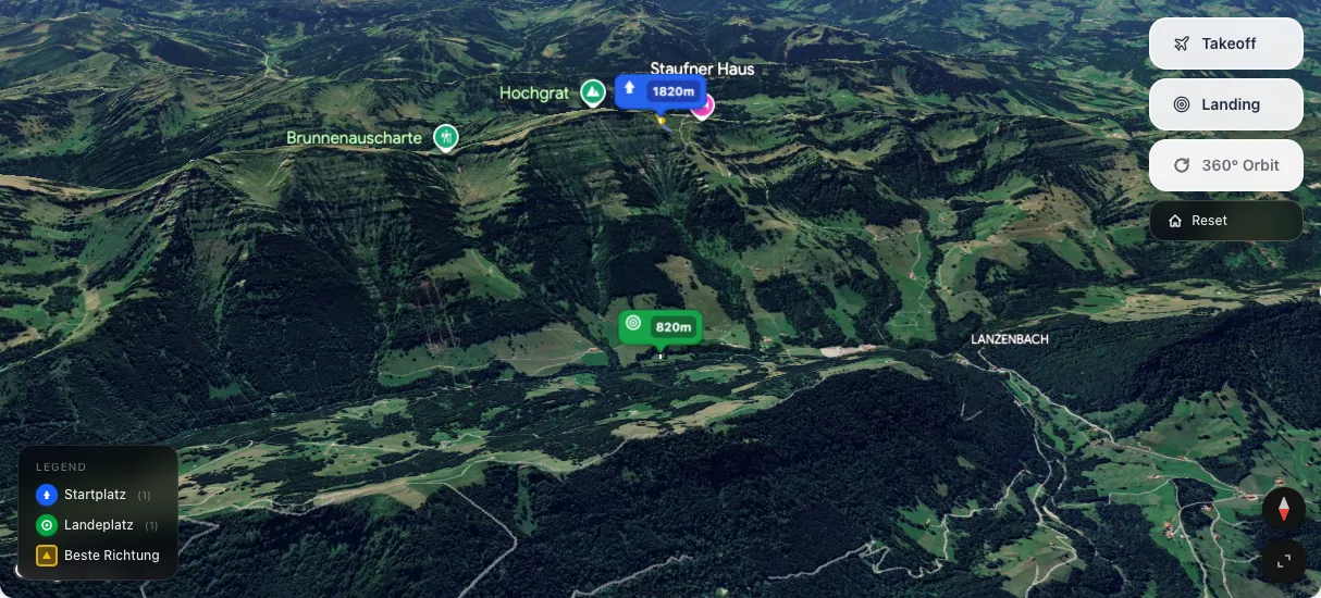 3D terrain map preview