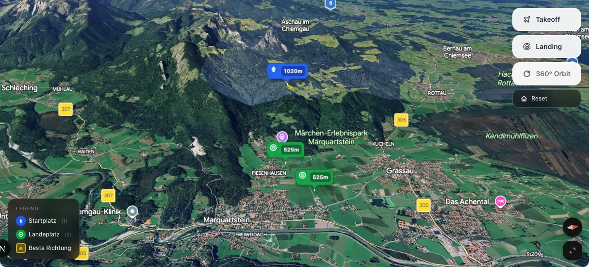 3D terrain map preview