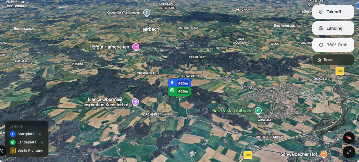 3D terrain map preview