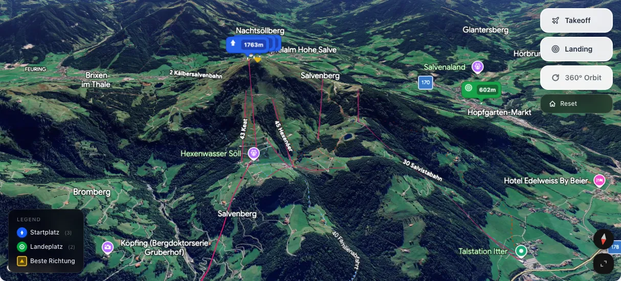 3D terrain map preview